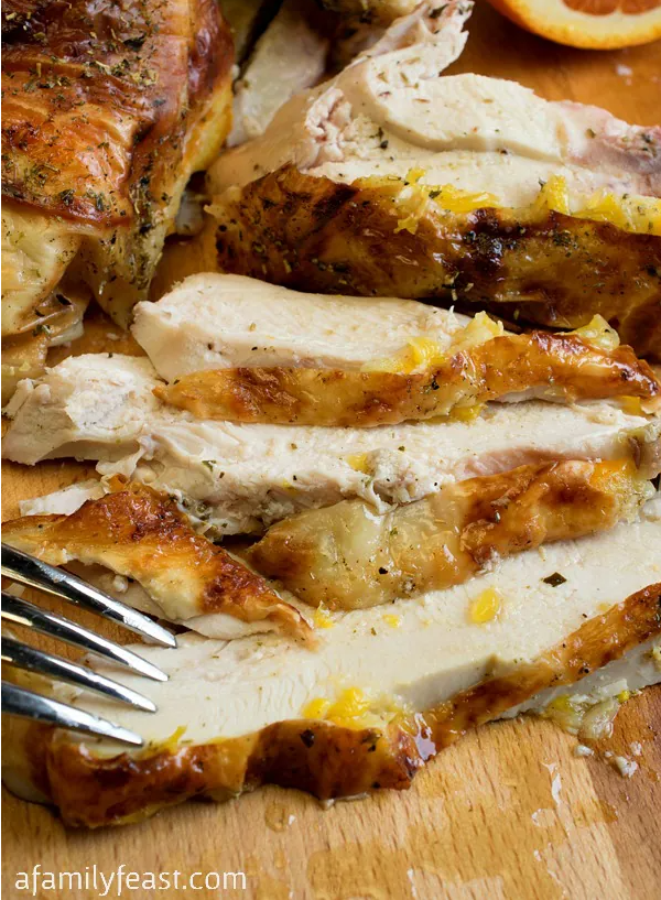 Orange Roasted Chicken Spatchcock Style